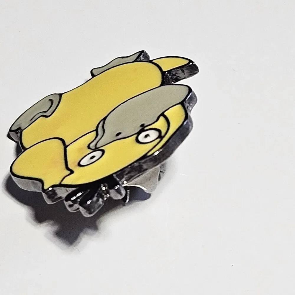 *Sale* Pokémon Psyduck Lapel Pin Silver Tone Yellow Enamel Pokemon
